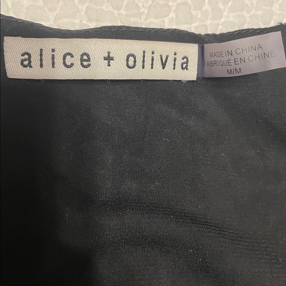 Alice + Olivia Snake Print Blouse Wrap Front V Neck Top - Picture 2 of 4
